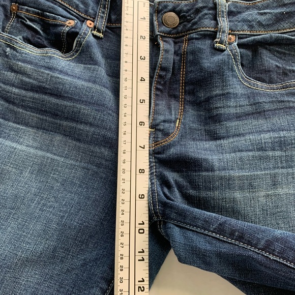 American Eagle Outfitters Woman's Jeans Size 12 Straight Super Stretch - Picture 11 of 16